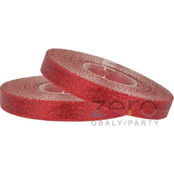 Stuha Stuha lurexová 1,2 cm x 30 y - červená