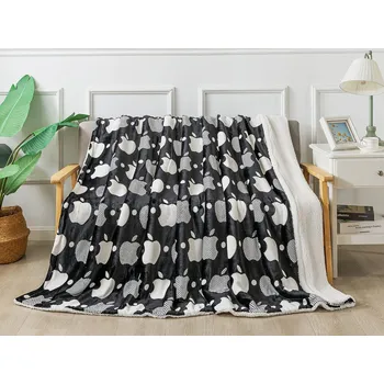 deka XPOSE® Mikroplyšová deka APPLELOVE s beránkem 140x200 cm, Mikroplyš s beránkem + Prodloužená možnost vrácení zboží do 50 dnů