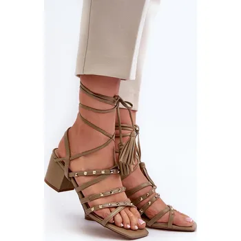 Dámské sandále Elegantní dámské sandály na podpatku se sponami - Step in style, 39 i240_197585_2:39