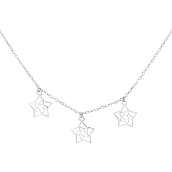Náhrdelník Stříbrný náhrdelník - hvězdy - AP539-6419
