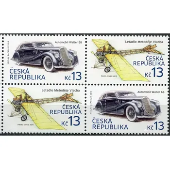 Poštovní známka Česká pošta (2015) č. 838 - 839 ** - Česká republika - historické auto + letadlo (10)