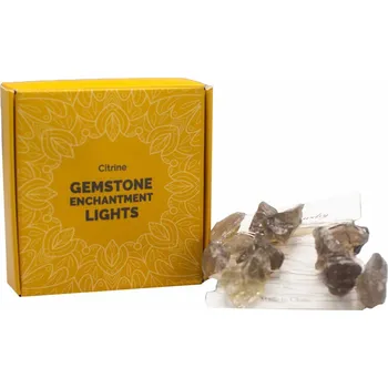 Vánoční dekorace LED Světelný Řetěz s Drahými Kameny - Citrín