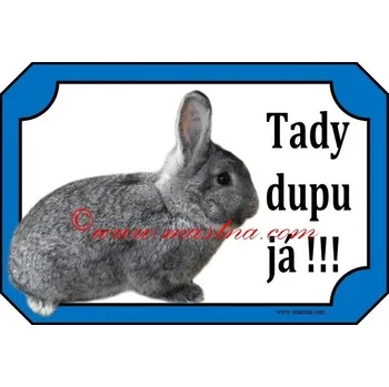 Cedulka králík činčila malá - Bez samolepicí vrstvy