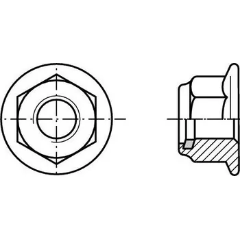 Matice Matice s límcem samojistná bez ozubení s plastem din 6926 m12 pevnost 8.8 zinek bílý