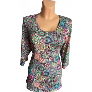 Dámská tunika Top halenka MANDA, Barva Tyrkysová, Velikost XL 44, Materiál 96% Viskoza 4% Lycra