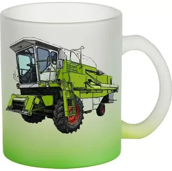 Claas Dominator 76 skleněný hrnek kombajn (hrneček s KOMBAJNEM matné sklo )