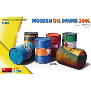 Plastikový model 1/24 Modern Oil Drums 200L