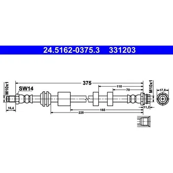 Brzdová hadice Brzdová hadice ATE 24.5162-0375.3
