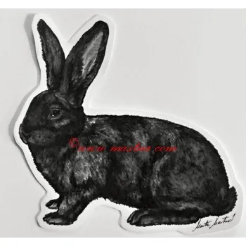 Samolepka králík belgický obr - archiv c607 - Malá - přibližně jako pohlednice