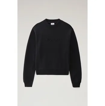 Dámská mikina MIKINA WOOLRICH WOOLRICH LOGO SWEATSHIRT BLACK