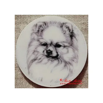 Špic pomeranian magnet nebo placka - Špendlík brožový