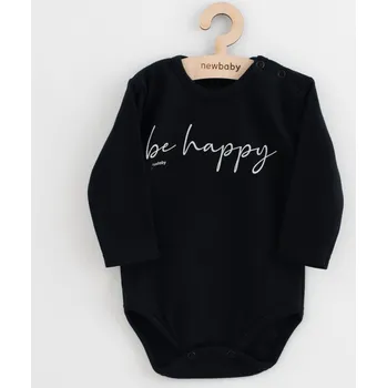 Kojenecký body Kojenecké bavlněné body s dlouhým rukávem New Baby Be Happy 68 (4-6m)