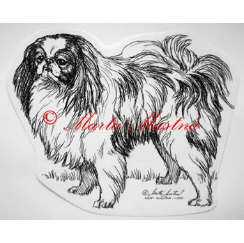 Samolepka japončík, japan chin - archiv c177 - Malá - přibližně jako pohlednice