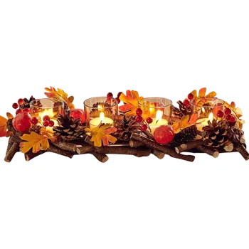 Podzim svícen 4483600 40 x 14 x 8 cm dřevo/sklo/plast Svícen Podzim svícen 4483600 40 x 14 x 8 cm dřevo/sklo/plast