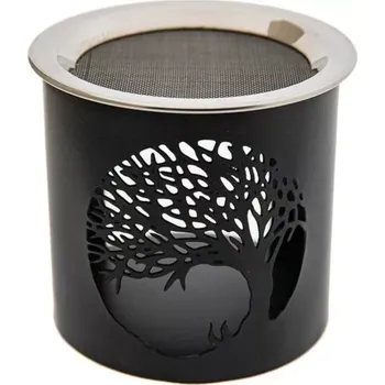 Aroma lampa Vykuřovací pícka Black tree (Kovová pícka na čajovou svíčku, s odnímatelným sítkem na byliny a jiná vykuřovadla)