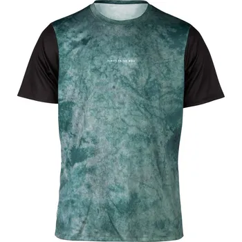 Cyklistické oblečení dres FORCE MTB MOVE krátký rukáv, tm. zelený - M