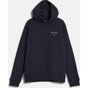 Dívčí mikina MIKINA GANT GRAPHIC SCRIPT RELAXED HOODIE EVENING BLUE
