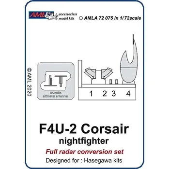 Plastikový model 1/72 F4U-2 Corsair nightfighter - Full radar conv.