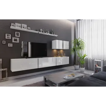 Obývací stěna Moderní obývací sestava BRADT 7 - bílá