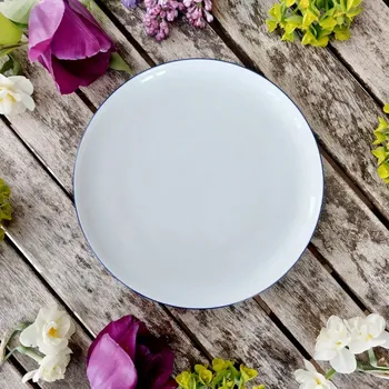 Talíř TOM talíř dezertní 19 cm, modrá linka, Thun 1794 (Porcelánový talíř 1. jakost)