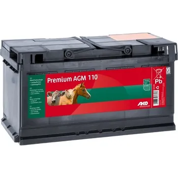 Pro koně Baterie dobíjecí AGM premium pro ohradníkový zdroj, pomalu se vybíjející - 110 Ah