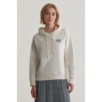 Dámská mikina MIKINA GANT SMALL GRAPHIC HOODIE CREAM
