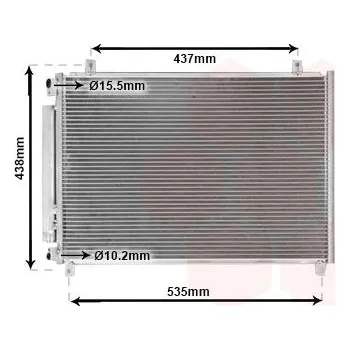 Výparník klimatizace Kondenzátor, klimatizace VAN WEZEL 52015708