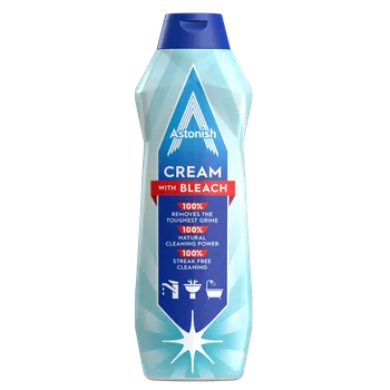 Čisticí prostředek do koupelny a kuchyně Astonish Cream With Bleach čisticí mléko s bělidlem 500 ml