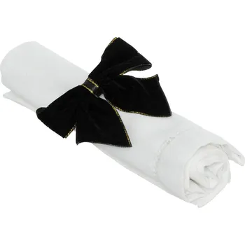 Příbor Atmosphera Kroužek na ubrousky s černou mašlí, 2 kusy