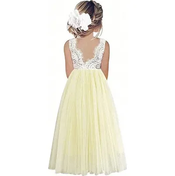 Dívčí šaty Áčkové šaty s krajkovým topem Barva: Béžová, Velikost: 18M