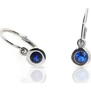 Náušnice Diante Zlaté náušnice s modrým kamenem 47100114