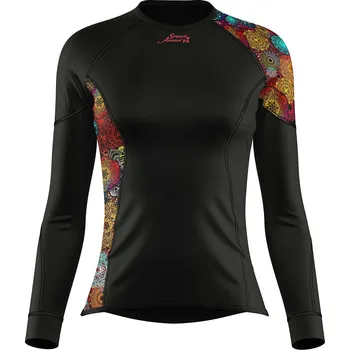 Dámské funkční triko dlouhý rukáv MANDALA černá Bamboo Ultra