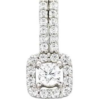 Přívěsek Diante Zlatý přívěsek s bílým kamenem 59628491