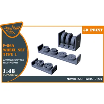 Plastikový model Clear Prop models 1/48 F-86A Wheel Set Type 1