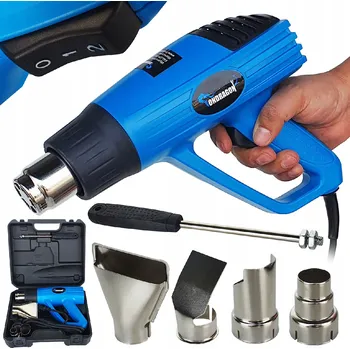 Horkovzdušná pistole Ondragon Elektrická horkovzdušná pistole 2000W, 2 rychlosti, 4 trysky, kufřík