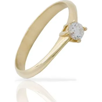 Prsten Diante Zlatý prsten s bílým kamenem 59626200