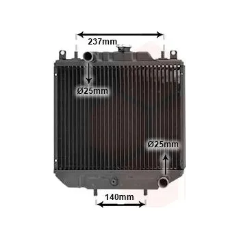 Motor automobilu Chladič, chlazení motoru VAN WEZEL 99002001