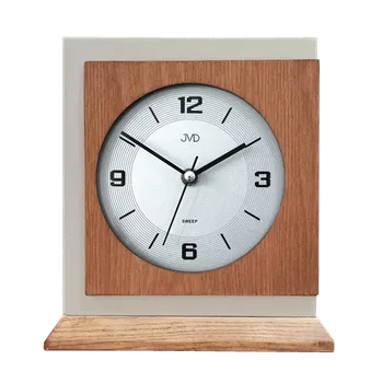 Hodiny JVD Dřevěné netikající tiché stolní retro hodiny JVD HS24013/78 (stolní hodiny s tichým chodem)