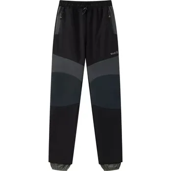 Chlapecké softshellové kalhoty s fleesem Wolf B2494 vel. 116 černé - černý zip