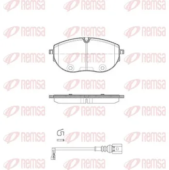 Brzdová destička Sada brzdových destiček, kotoučová brzda REMSA 1919.01