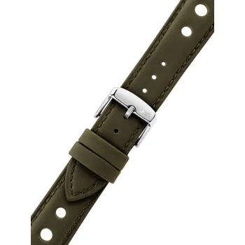 Kožený řemínek Morellato Tropea 5968D99.073 M, zelený, recyklovaný materiál - 18 mm