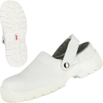 Pracovní obuv NITRAS CLEAN STEP CL – Bezpečnostní pantofle SB, bílé, vhodné pro zdravotnictví Velikost: 46