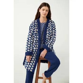 Dámský župan Vamp - Dámský župan s potiskem 21413 - Vamp blue print s
