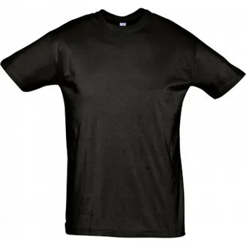 Pánské tričko Základní pánské bavlněné triko Sol's Regent bez bočních švů Barva: Černá, Velikost: XS L150