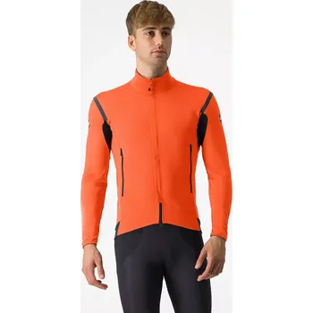 Cyklistická bunda CASTELLI Cyklistická zateplená bunda - PERFETTO ROS 2 - oranžová L