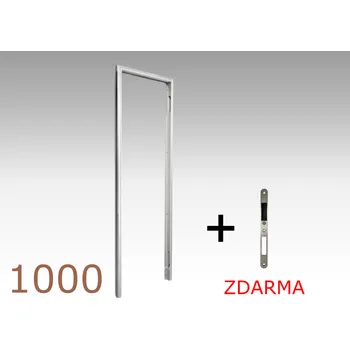 Zárubeň 1000 mm - Skrytá zárubeň AKTIVE 40/00 Průchozí výška: 2 100 mm, Povrch: Hliník - ELOX, Orientace otevírání: Levá, Typ příčky: ZEĎ
