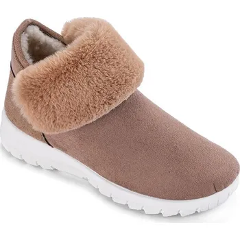 Dámská zimní obuv Dámské kotníkové boty s kožešinkou béžové vel. 37