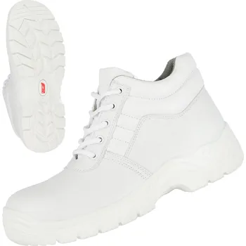 Pracovní obuv NITRAS CLEAN STEP MID – Bezpečnostní obuv S2, poloviční výška, bílá, vhodná pro zdravotnictví Velikost: 36