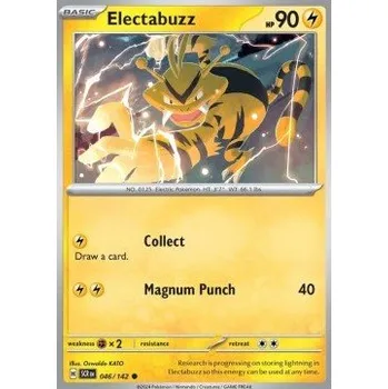 Sběratelská karetní hra Pokémon SCR 046/142 Electabuzz - Stellar Crown Stav: Near Mint, Verze: NORMAL
