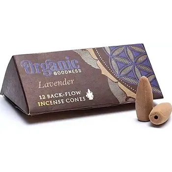 100% Přírodní Vykuřovadlo Levandule | Kužely tekoucí dým 12ks (Vonné kužely Levandule, které jsou vyrobeny ze 100% přírodních složek. Ideální pro stojany tekoucí dým pro dokonalý efekt tekoucího dýmu, který má úžasnou vůni Nag Champa)